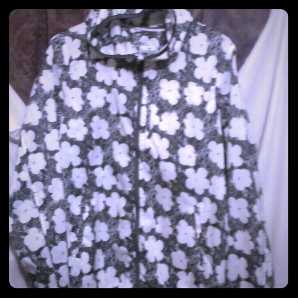 Andy Warhol signed flower print windbreaker